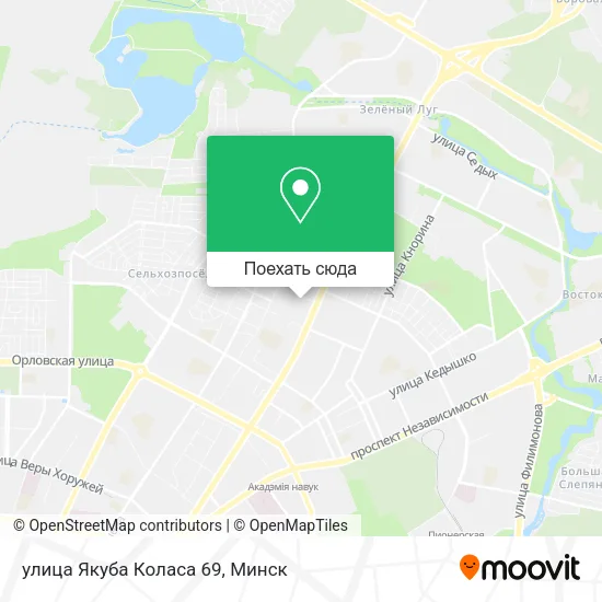 Карта улица Якуба Коласа 69