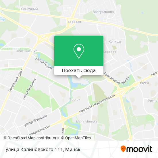 Карта улица Калиновского 111