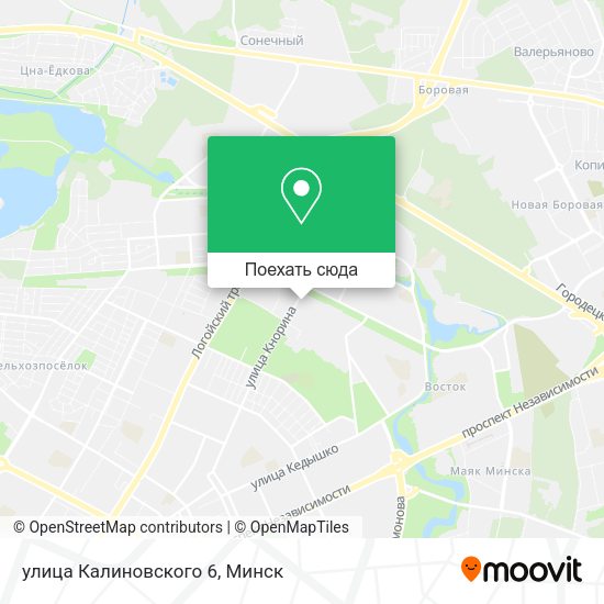 Карта улица Калиновского 6