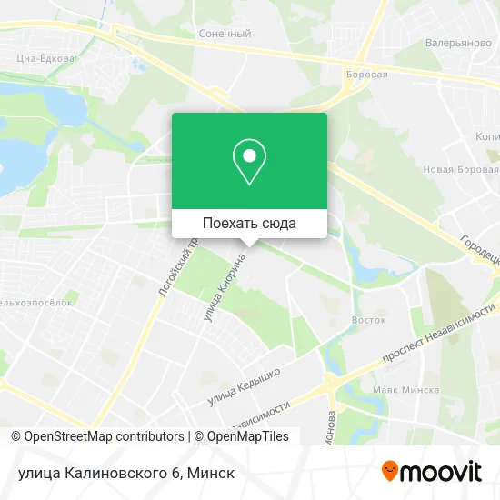 Карта улица Калиновского 6