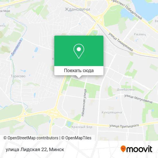 Карта улица Лидская 22