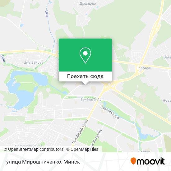 Карта улица Мирошниченко