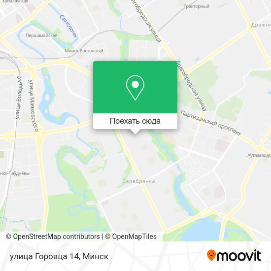 Карта улица Горовца 14
