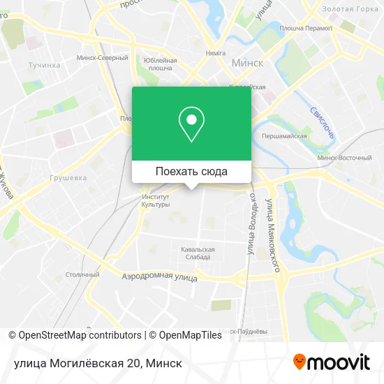 Карта улица Могилёвская 20
