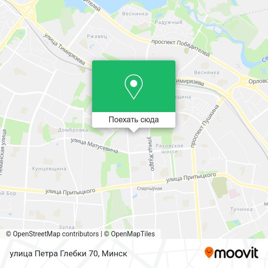 Карта улица Петра Глебки 70