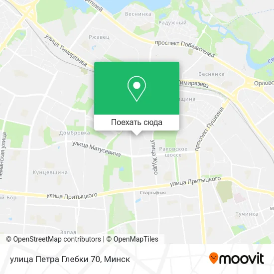 Карта улица Петра Глебки 70