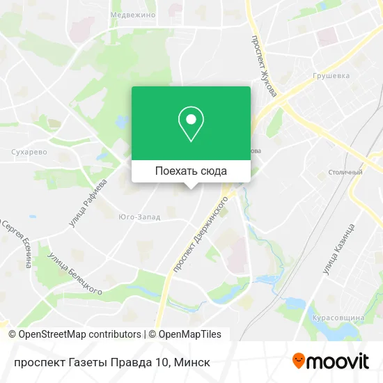 Карта проспект Газеты Правда 10