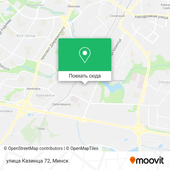 Карта улица Казинца 72