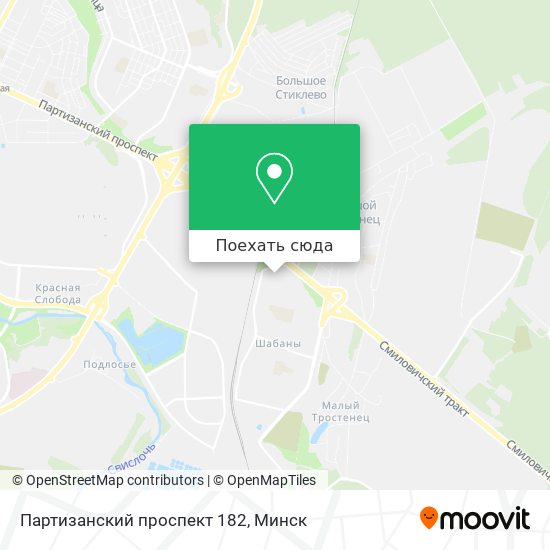 Карта Партизанский проспект 182