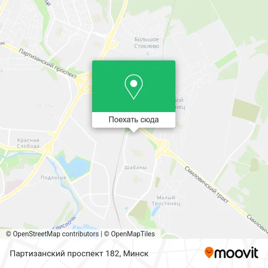 Карта Партизанский проспект 182