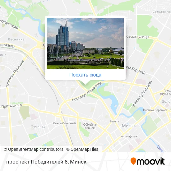 Карта проспект Победителей 8