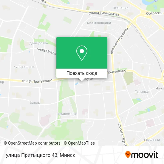 Карта улица Притыцкого 43