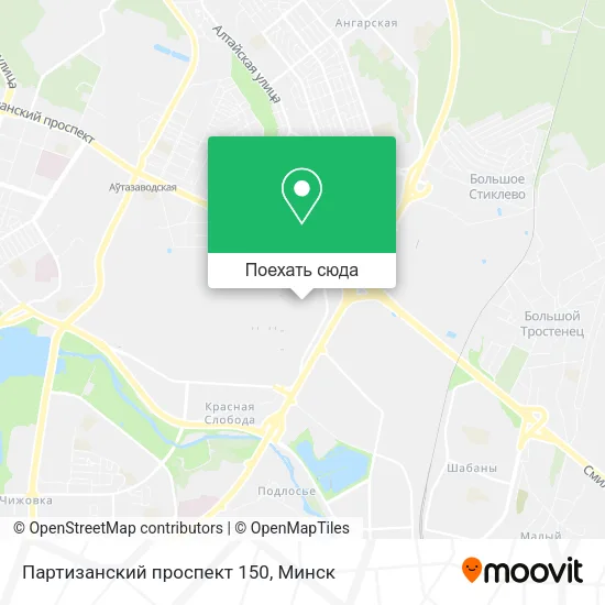 Карта Партизанский проспект 150