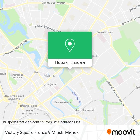 Карта Victory Square Frunze 9 Minsk