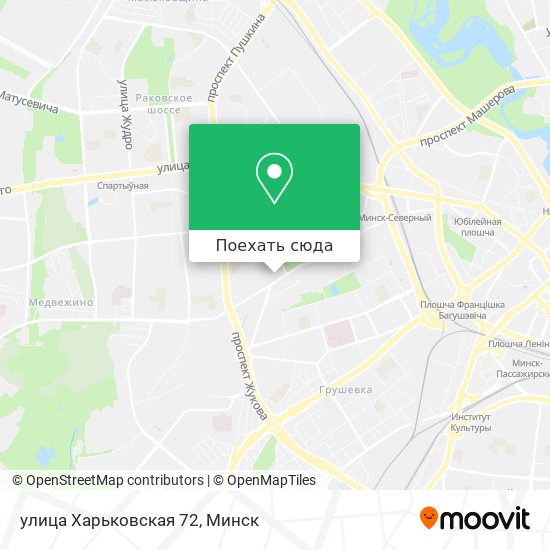 Карта улица Харьковская 72
