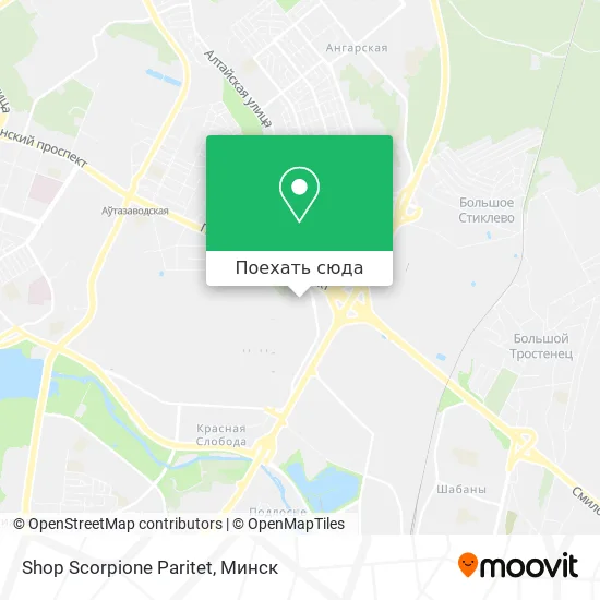 Карта Shop Scorpione Paritet