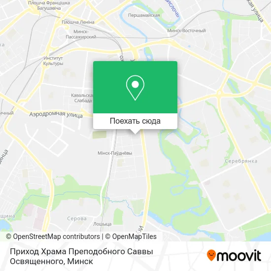 Карта Приход Храма Преподобного Саввы Освященного