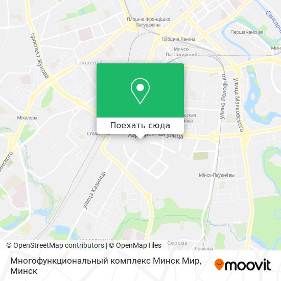 Карта Многофункциональный комплекс Минск Мир