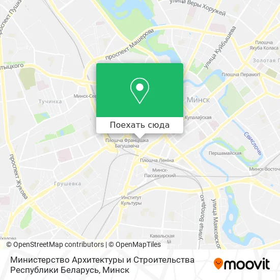 Карта Министерство Архитектуры и Строительства Республики Беларусь