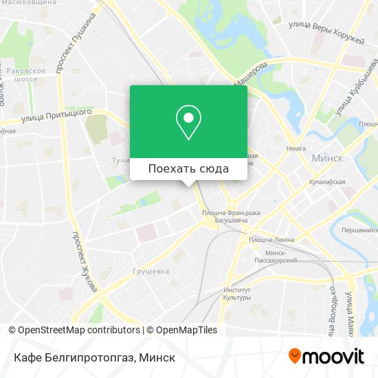 Карта Кафе Белгипротопгаз