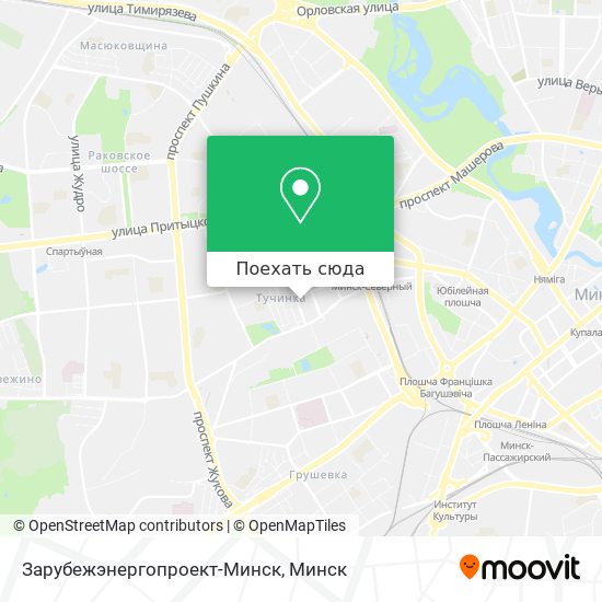 Карта Зарубежэнергопроект-Минск