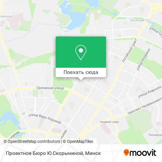 Карта Проектное Бюро Ю.Скорыниной