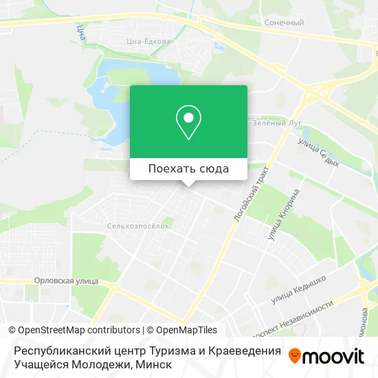 Карта Республиканский центр Туризма и Краеведения Учащейся Молодежи