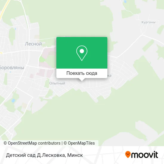 Карта Детский сад Д.Лесковка