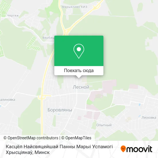 Карта Касцёл Найсвяцейшай Панны Марыі Успамогі Хрысціянаў