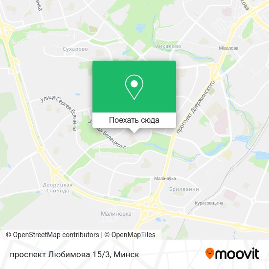 Карта проспект Любимова 15/3