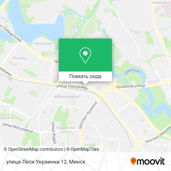 Карта улица Леси Украинки 12
