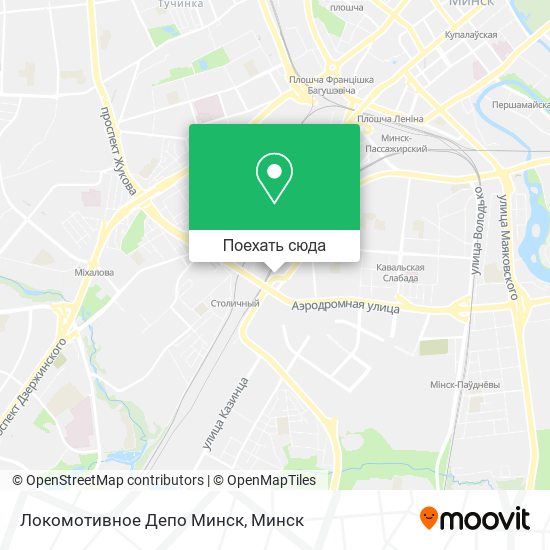 Карта Локомотивное Депо Минск