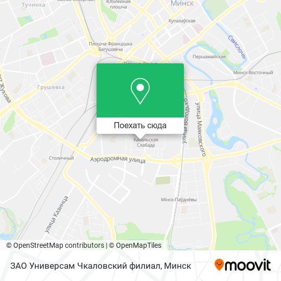 Карта ЗАО Универсам Чкаловский филиал
