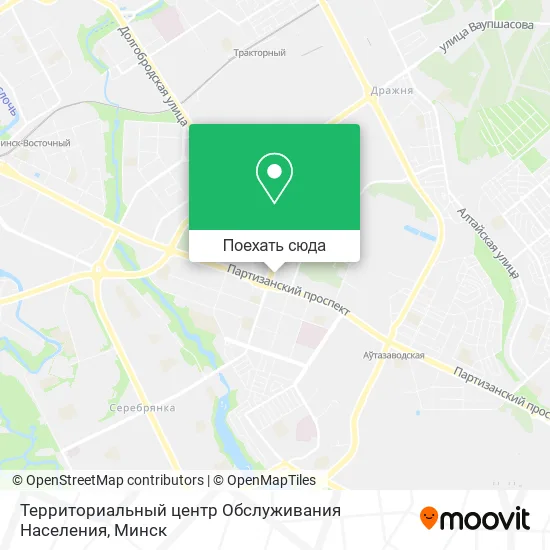 Карта Территориальный центр Обслуживания Населения