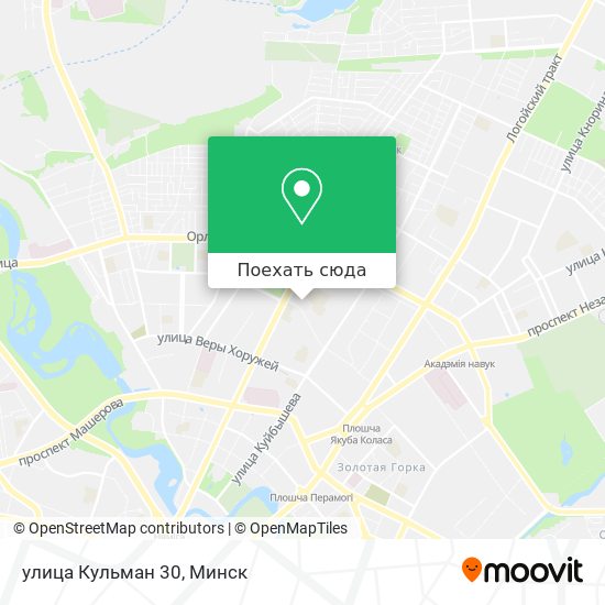 Карта улица Кульман 30