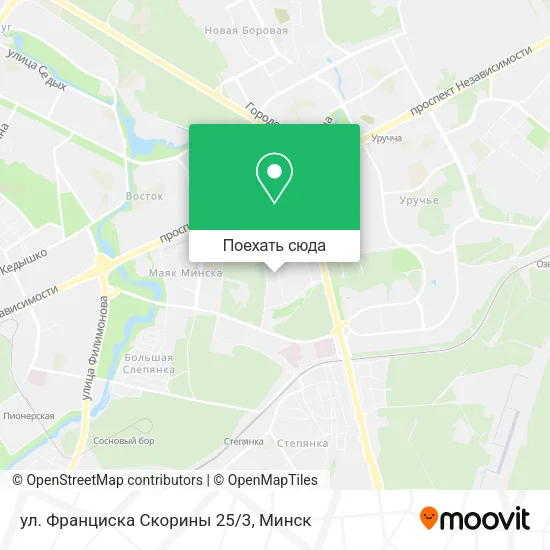 Карта ул. Франциска Скорины 25/3