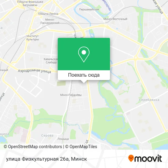 Карта улица Физкультурная 26а
