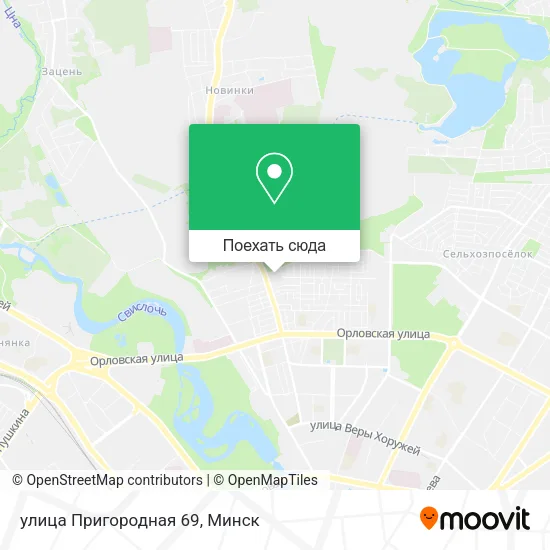 Карта улица Пригородная 69