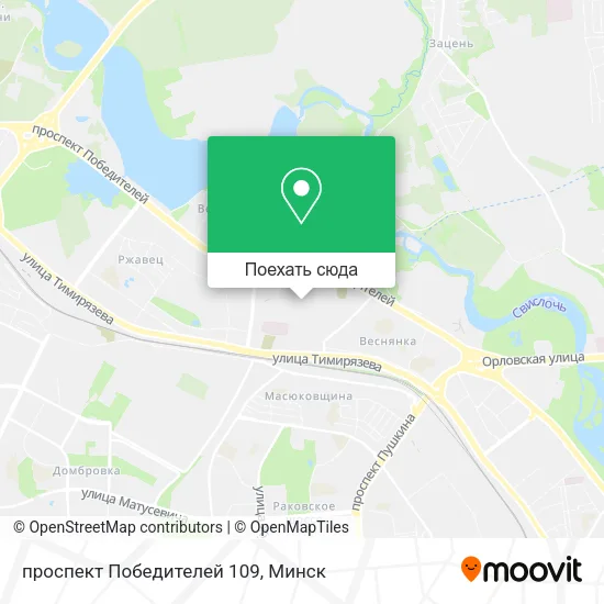 Карта проспект Победителей 109