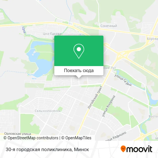 Карта 30-я городская поликлиника