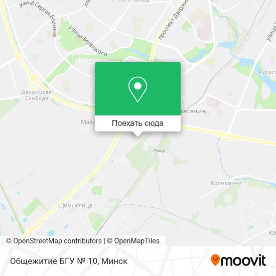 Карта Общежитие БГУ № 10