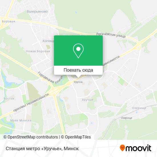 Карта Станция метро «Уручье»