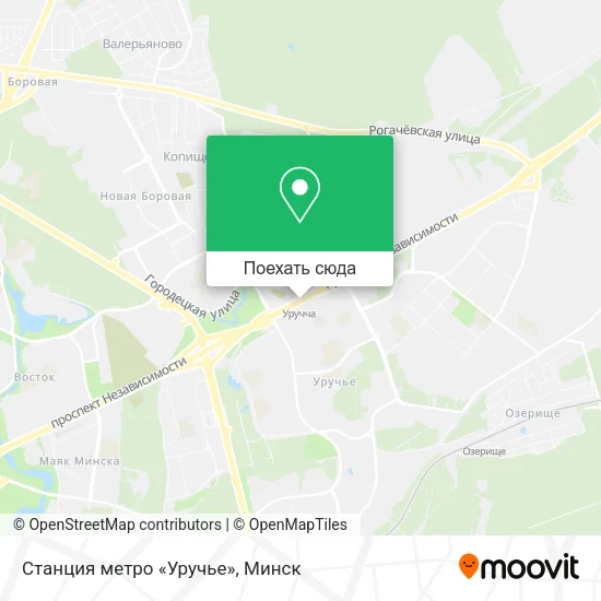 Карта Станция метро «Уручье»