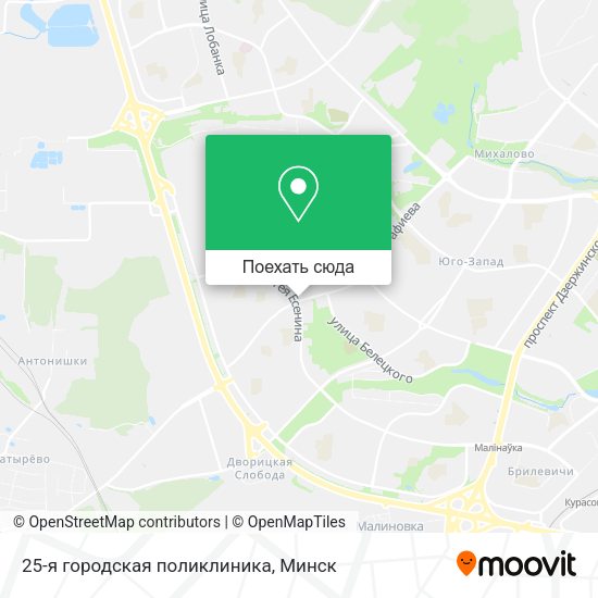 Карта 25-я городская поликлиника