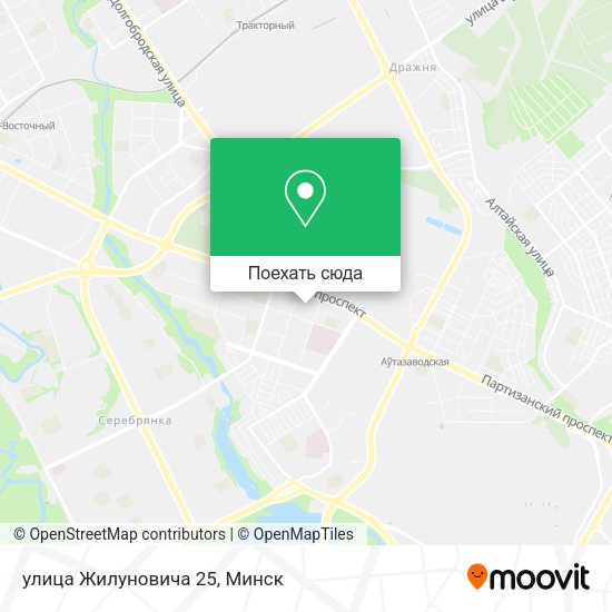 Карта улица Жилуновича 25
