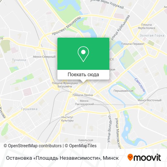 Карта Остановка «Площадь Независимости»