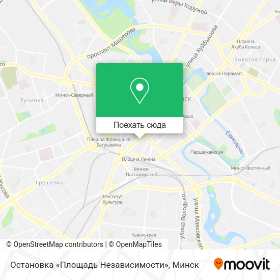 Карта Остановка «Площадь Независимости»