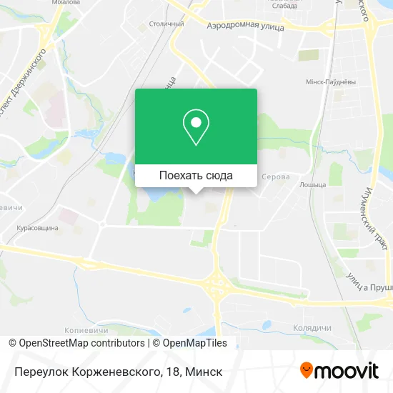 Карта Переулок Корженевского, 18