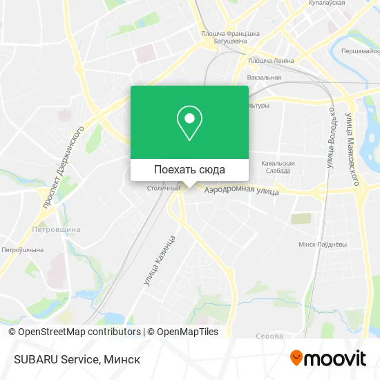 Карта SUBARU Service