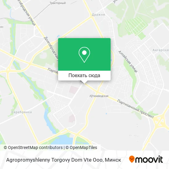 Карта Agropromyshlenny Torgovy Dom Vte Ooo